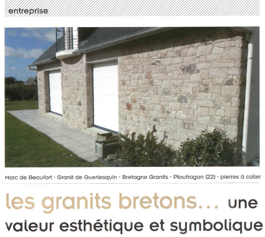 les granits bretons - article pierre actual septembre 2016